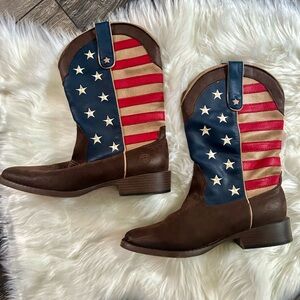 Women’s Roper Patriotic Boots, size 9 - worn once!